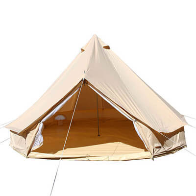Ridge-shaped glamping tent